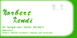 norbert kendi business card